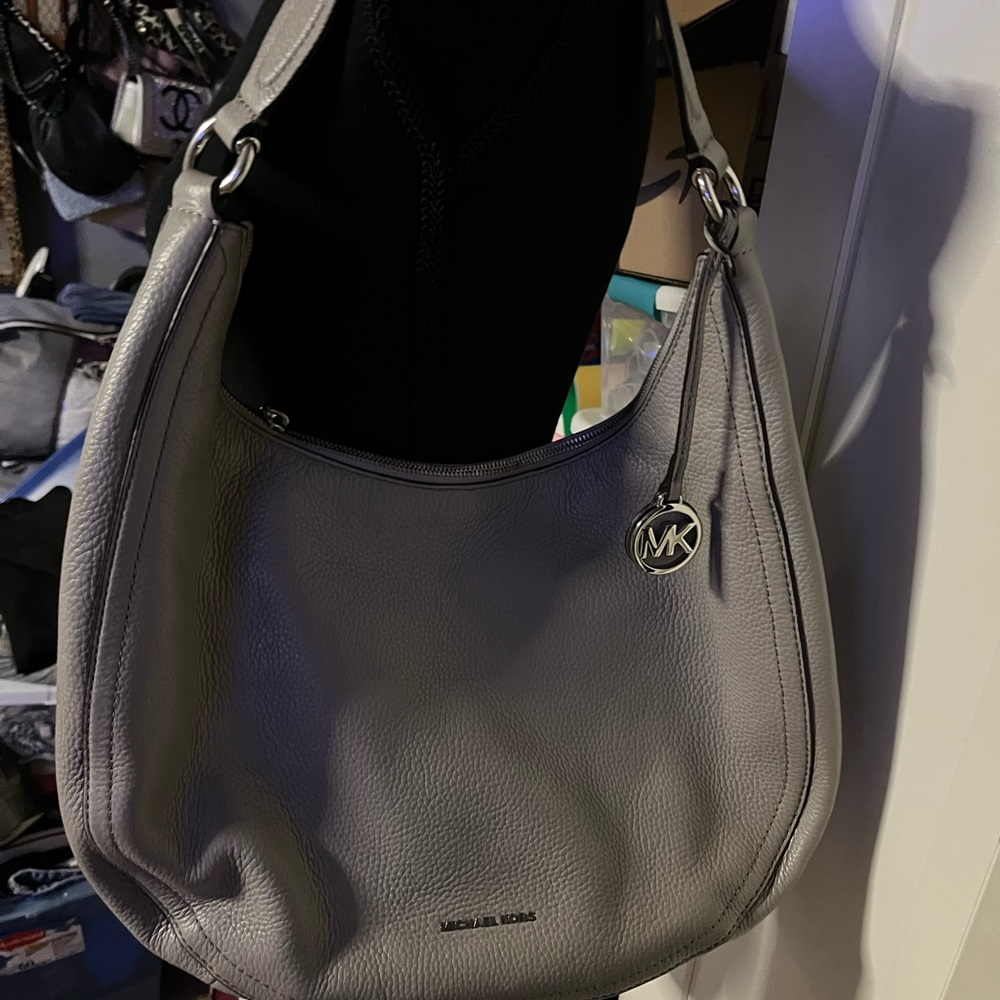 Michael Kors Gray Hobo Bag with Modern Design